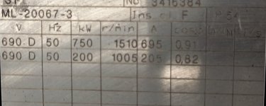 ABB 750-200 KW M2LG 400LKD 4-6 B3 - Nr.3416384