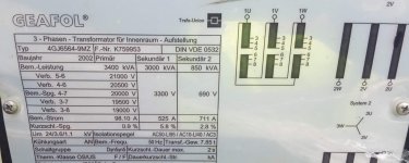 DRY 20Kv - 3400KVA - 690 V