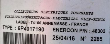 Slip Ring COBHAM  Enercon E58 - E66-  E70 (599) - 001